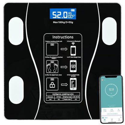 Smart Fitness Weighing Scale with Mobile App (Up to 180kg)