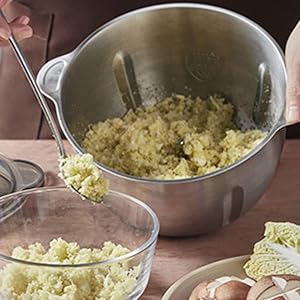 Electric Meat Grinder 2L Stainless Steel Electric Meat Chopper Food Processor Machine For Meat, Vegetables, Fruits and Nuts Fruit Mixer Nuts Grinder Blender Fillings Maker